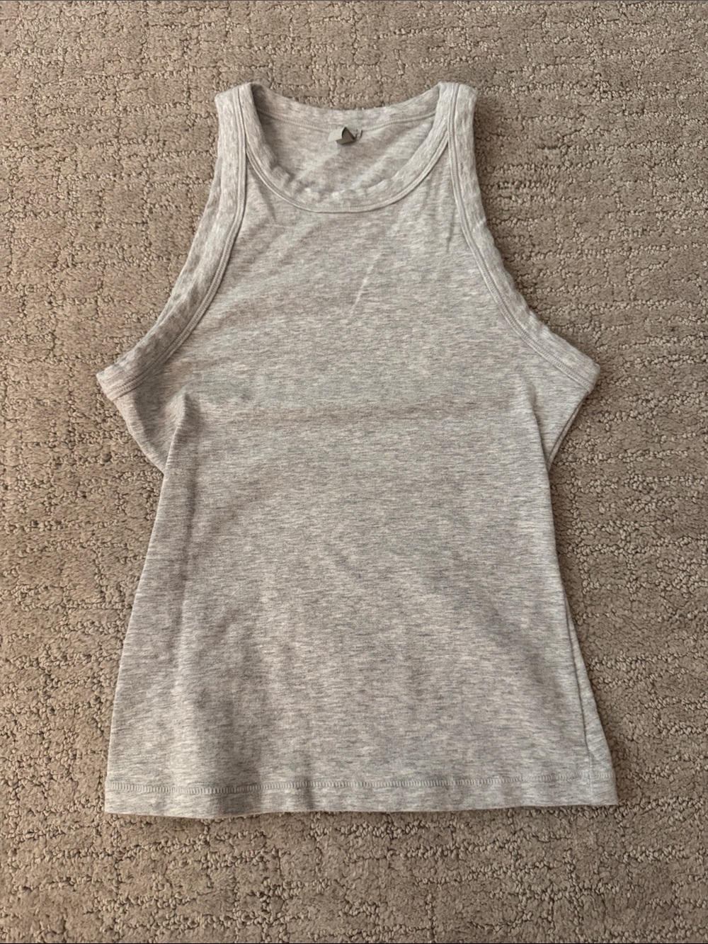 Light Gray Women's Ribbed Tank Top - Brand Unspecified